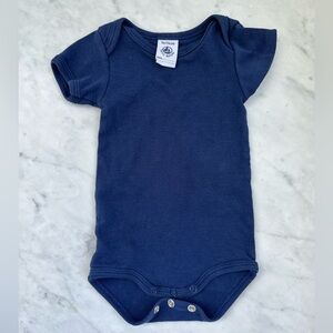 Petit Bateau Navy Onesie EUC